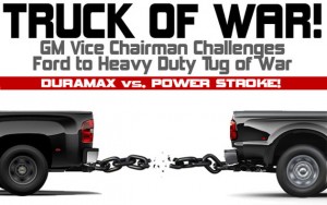 GM Challenges Ford to Heavy-Duty Pickup Tug of War