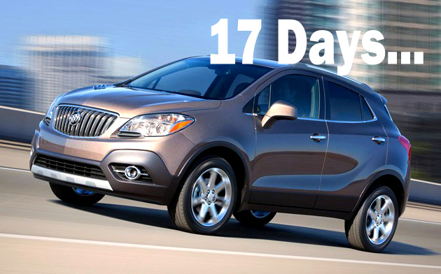 Average Dealership Lot Lifepsan for Buick Encore: 17 Days