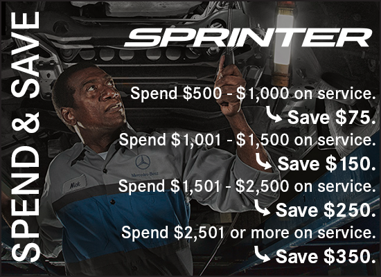 spend and save on sprinter service