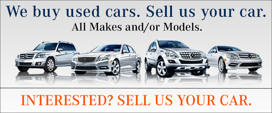 Sell us your car. We buy used cars.