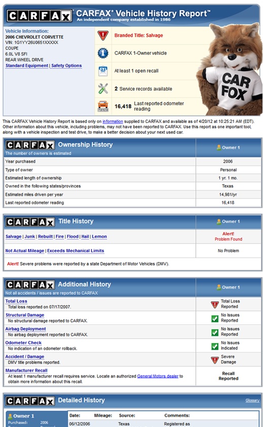 CARFAX 1 Owner Sale What is CARFAX